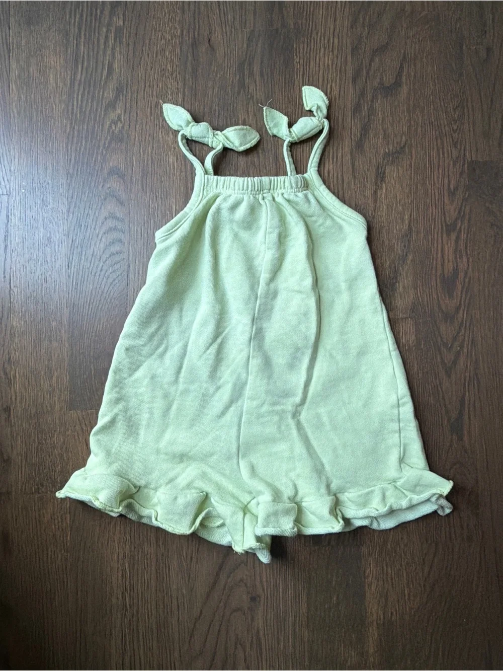 Zara Light Yellow Tie-Strap Summer Romper
